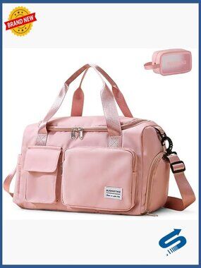 Travel Duffle Bag with Shoe Compartment, Weekender Carry On